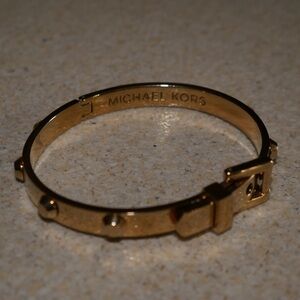 Michael Kors Gold Jewelry Sleek Bangle with Studs